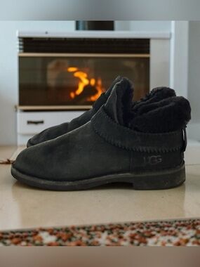 UGG Black McKay Suede Sherpa Ankle Boots